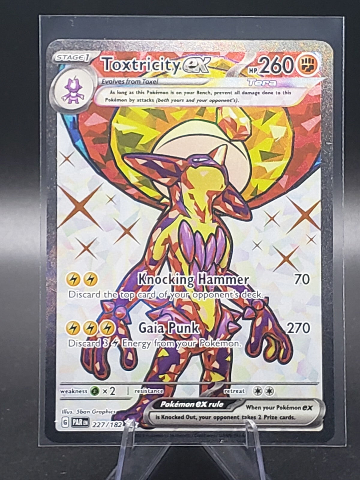 2023 Pokemon Toxtricity EX 227/182 Ultra Rare Full Art Paradox Rift