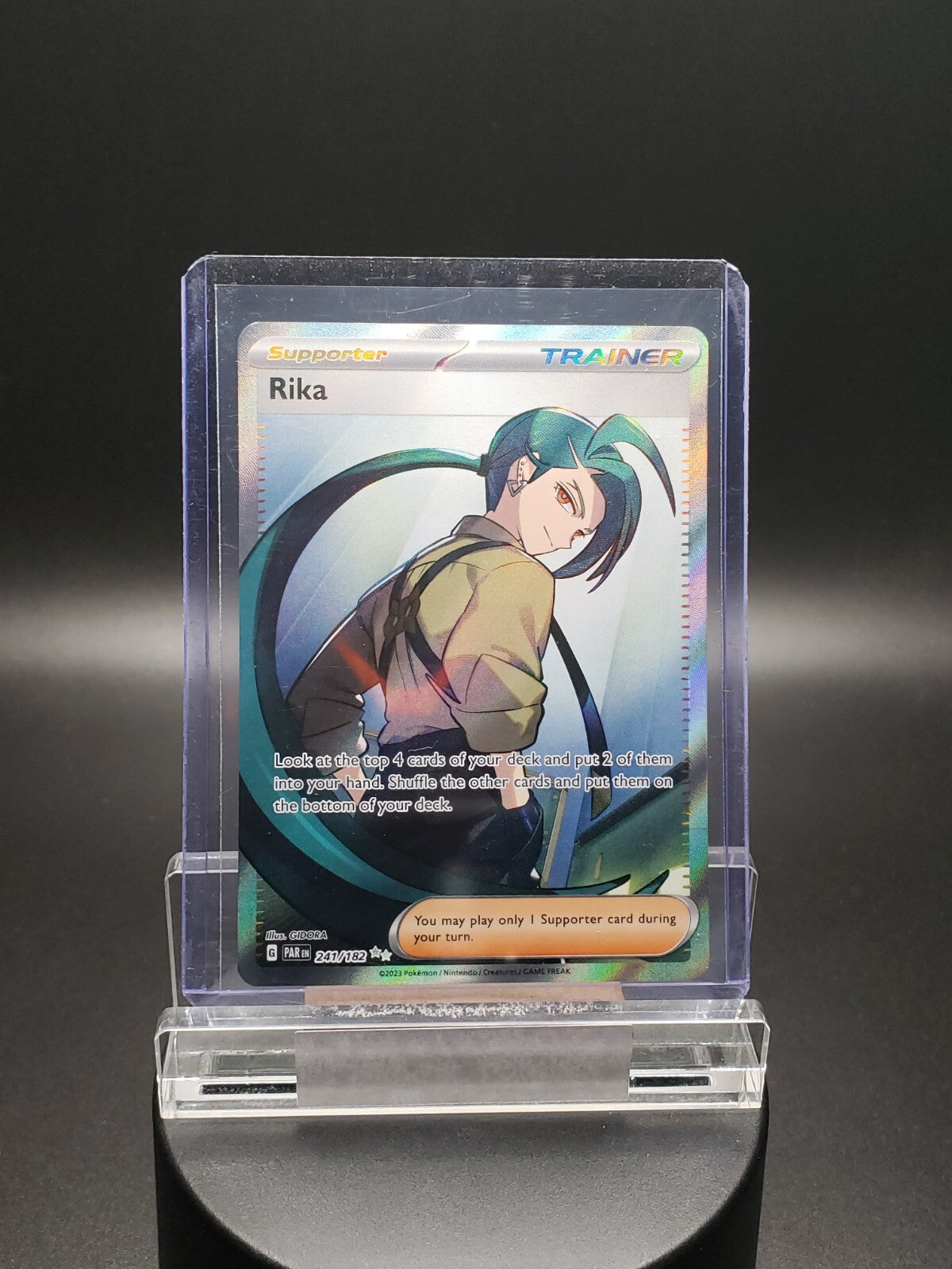 Pokemon Card - Rika Paradox Rift 241/182 Ultra Rare Full Art SV Holo