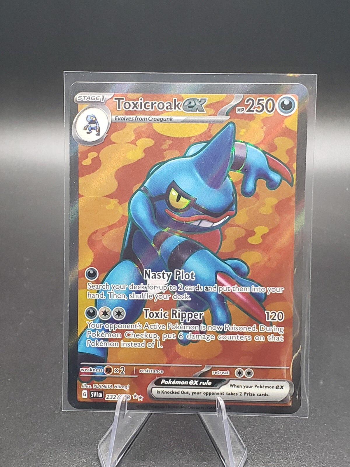 Toxicroak ex 232/198 Sv01: Scarlet & Violet Base Set Holo