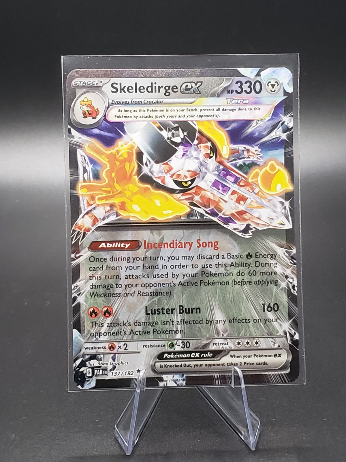 Skeledirge ex - 137/182 Paradox Rift Double Rare Pokemon - NM