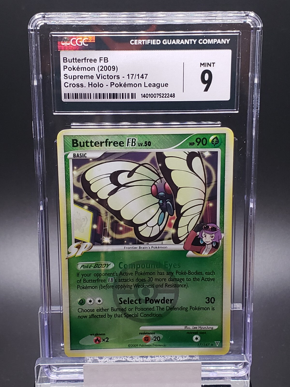 CGC Mint 9 Butterfree 17/147 CrossHolo Supreme Victors Pokemon League Promo