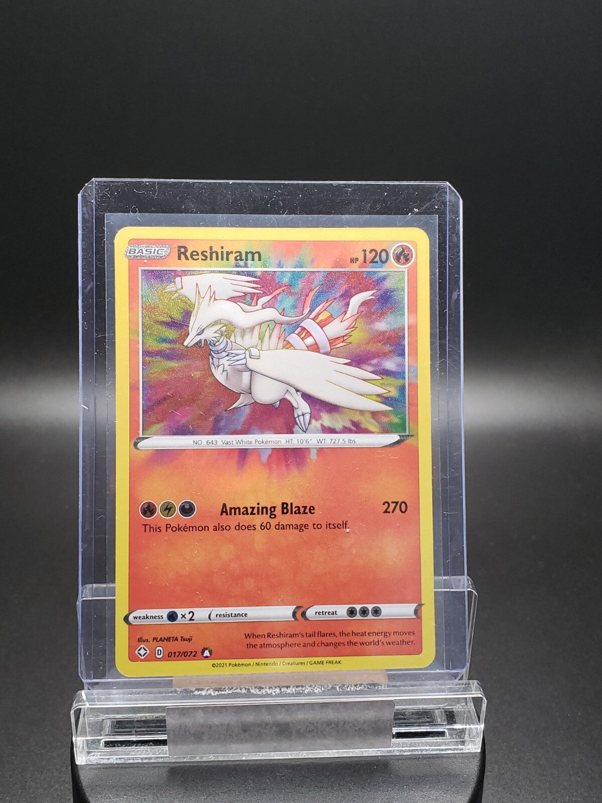 Pokémon TCG - Reshiram 17/72 Amazing Rare Holo - Sword & Shield - Shining Fates