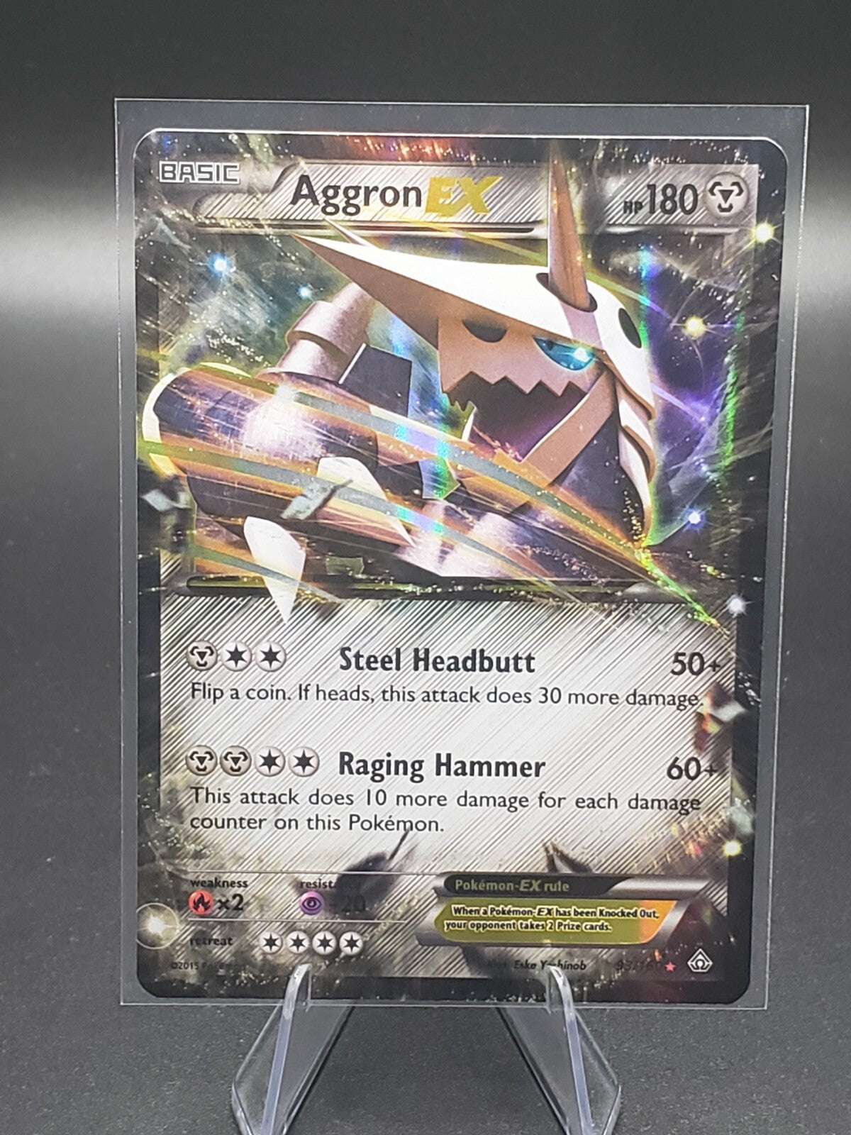 Pokémon TCG Aggron-EX Primal Clash 93/160 Holo Holo Rare EX