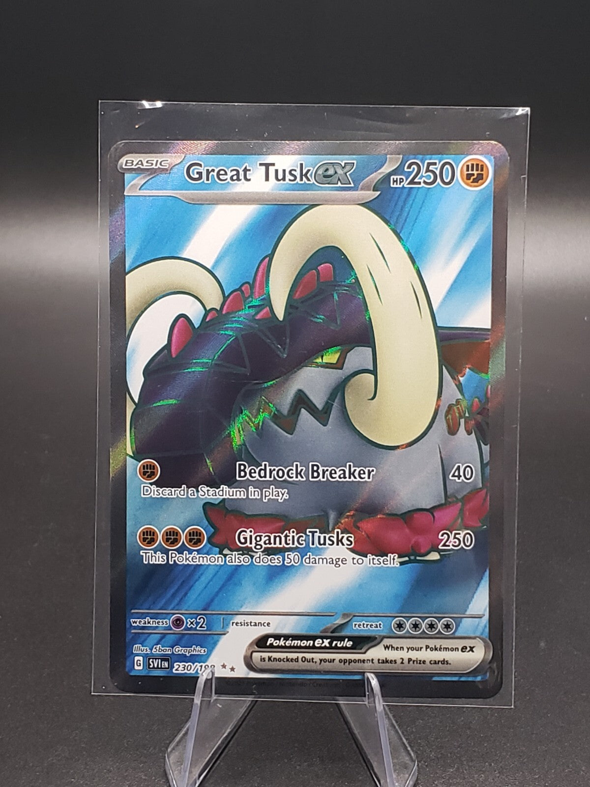 Great Tusk ex 230/198 Sv01: Scarlet & Violet Base Set Holo