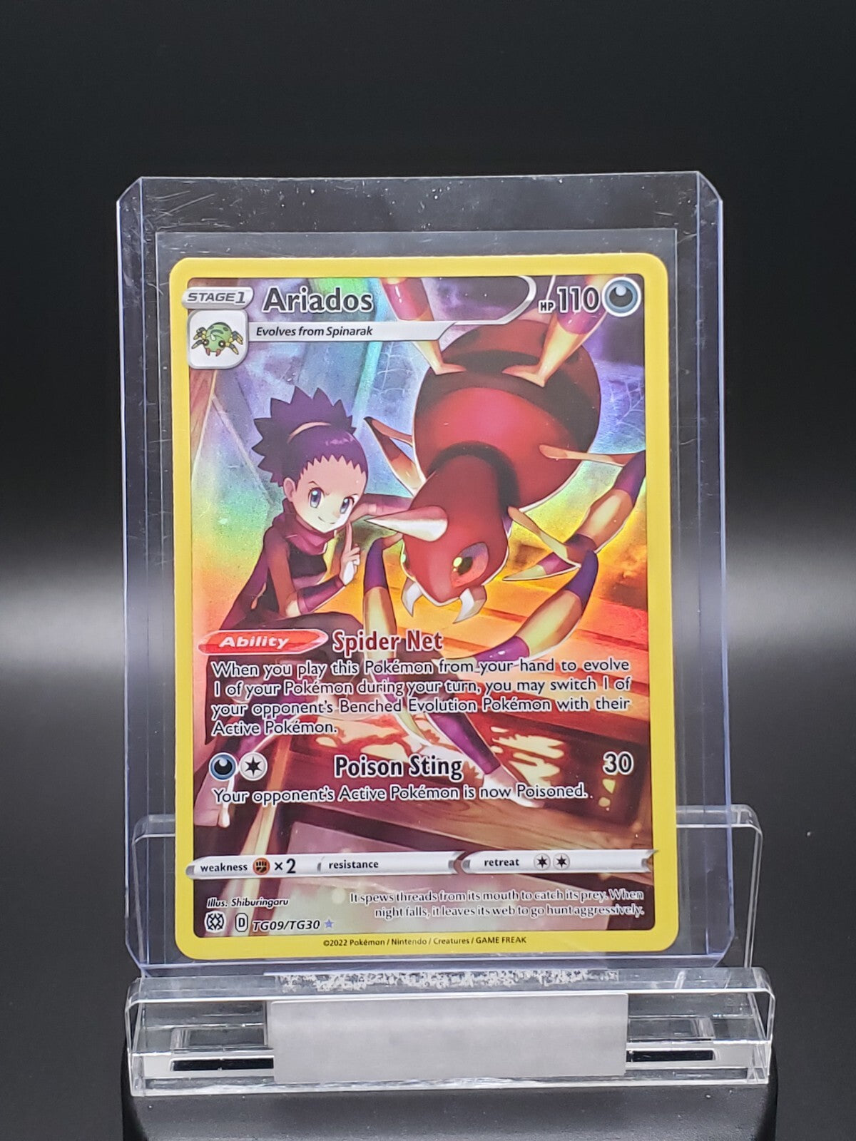 Pokemon TCG: Ariados TG09/TG30 - SWSH: Brilliant Stars Trainer Gallery NM
