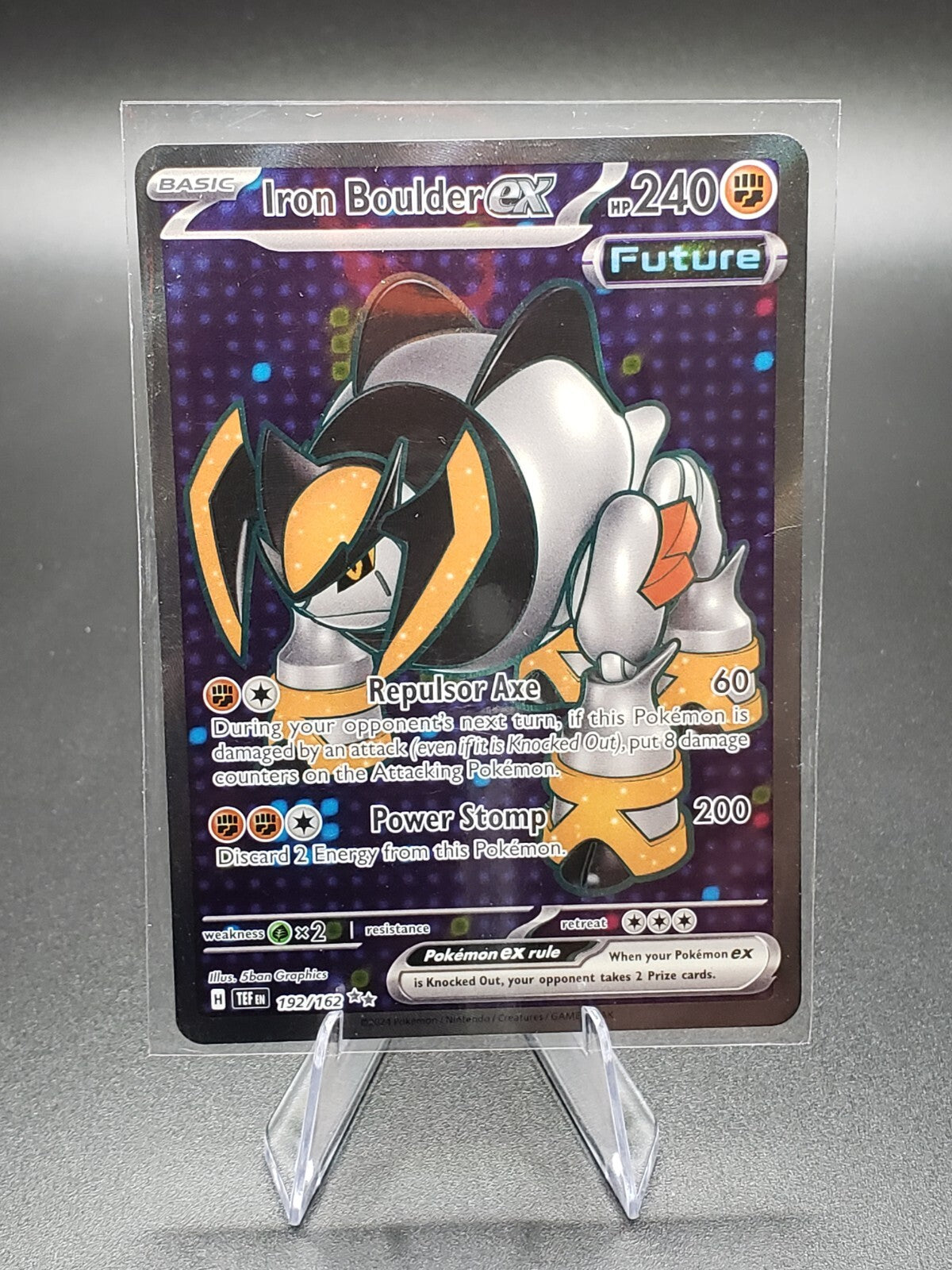 Iron Boulder ex 192/162 Pokémon TCG Temporal Forces Ultra Rare Full Art NM