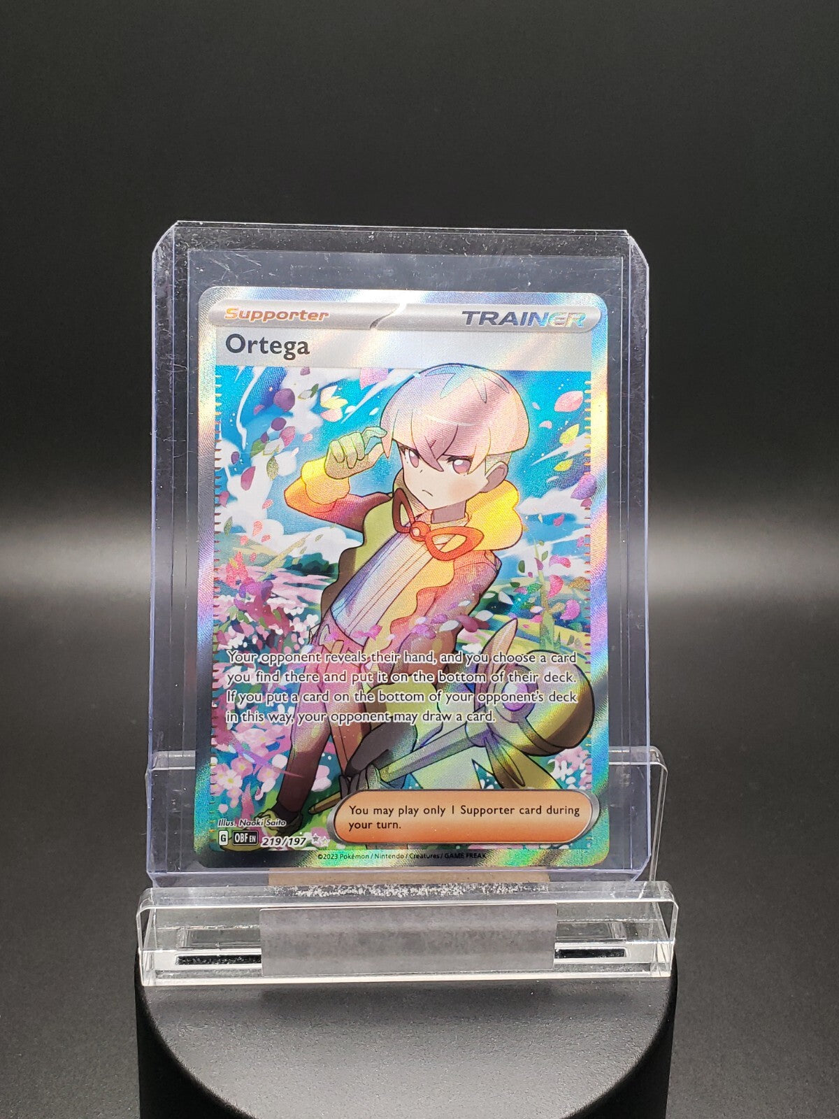 Pokémon TCG Ortega Sv03: Obsidian Flames 219/197 Holo Ultra Rare