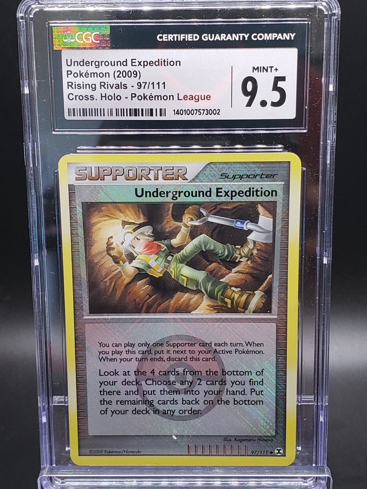 Underground Expedition Pokemon League 2009 Rising Rivals - 97/111 C.Holo CGC 9.5