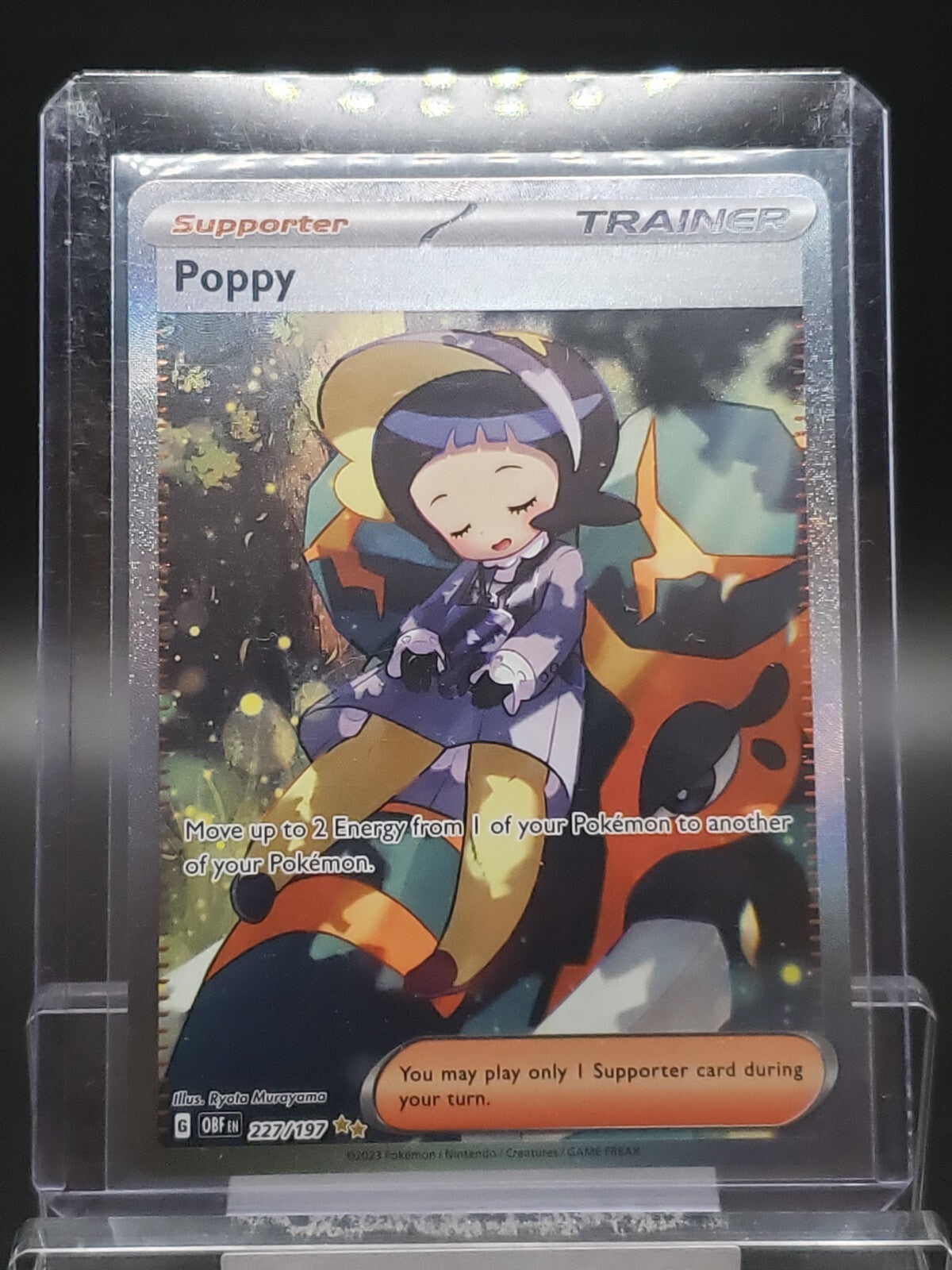 Pokemon Poppy 227/197 Illustration Rare Obsidian Flames Near Mint