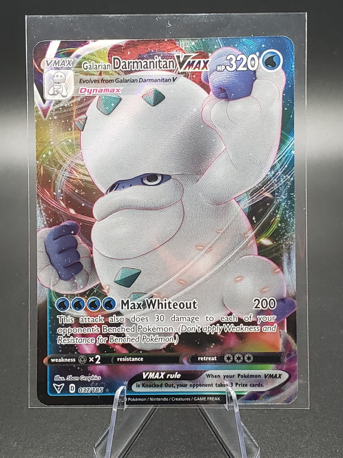 Galarian Darmanitan VMAX 37/185 Ultra Rare Vivid Voltage Pokemon TCG Near Mint