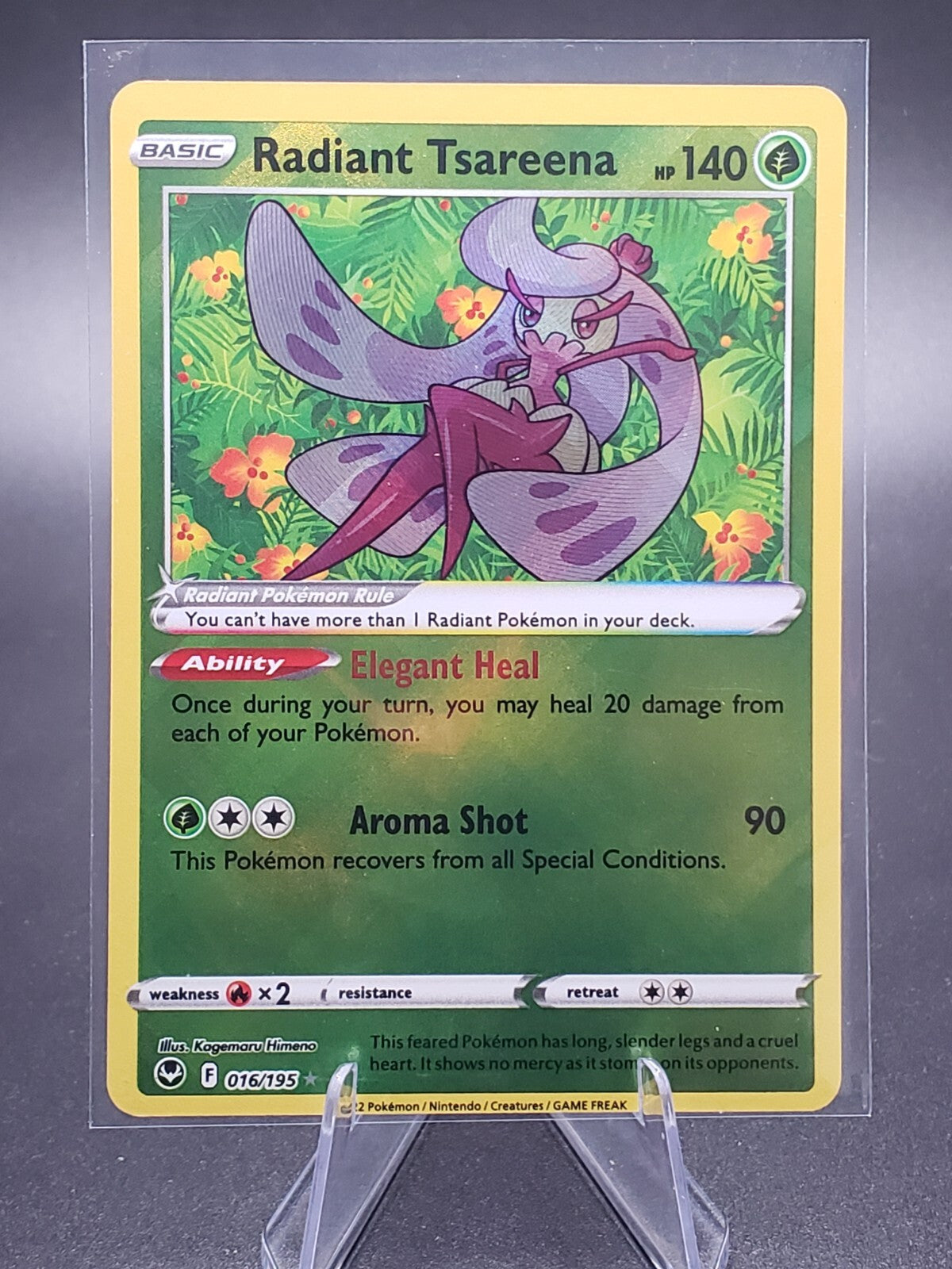 Pokémon TCG Radiant Tsareena Sword & Shield - Silver Tempest 016/195 Holo...