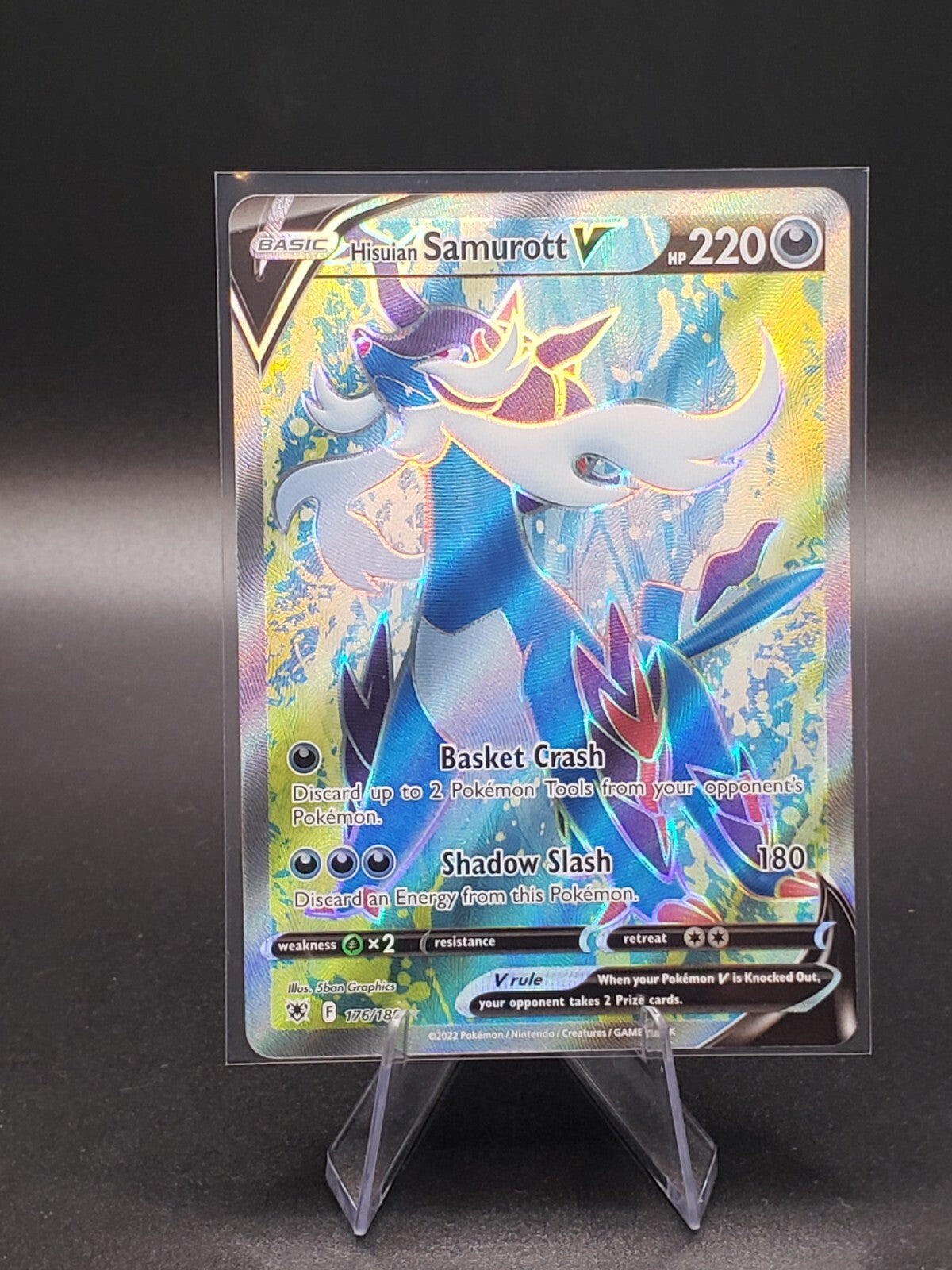 Hisuian Samurott V (Full Art) 176/189 Swsh10: Astral Radiance Holo