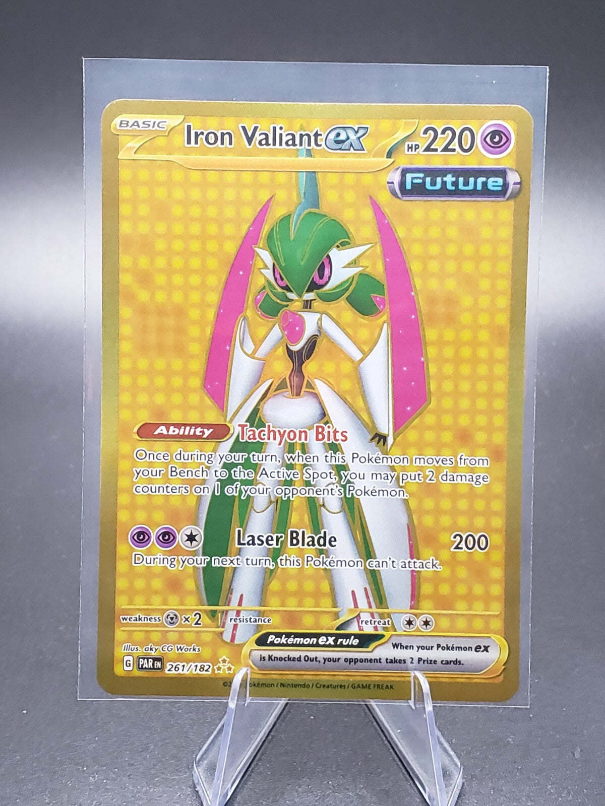 Pokémon TCG Iron Valiant ex Paradox Rift 261/182 Holo Hyper Rare