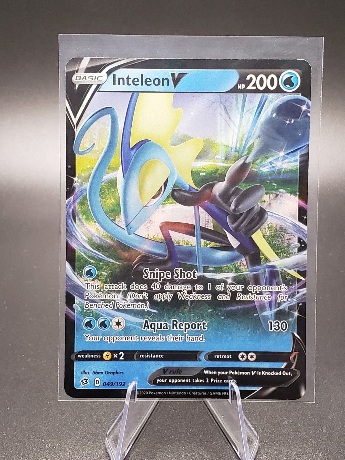 Pokémon TCG Inteleon V Rebel Clash 049/192 Holo Ultra Rare
