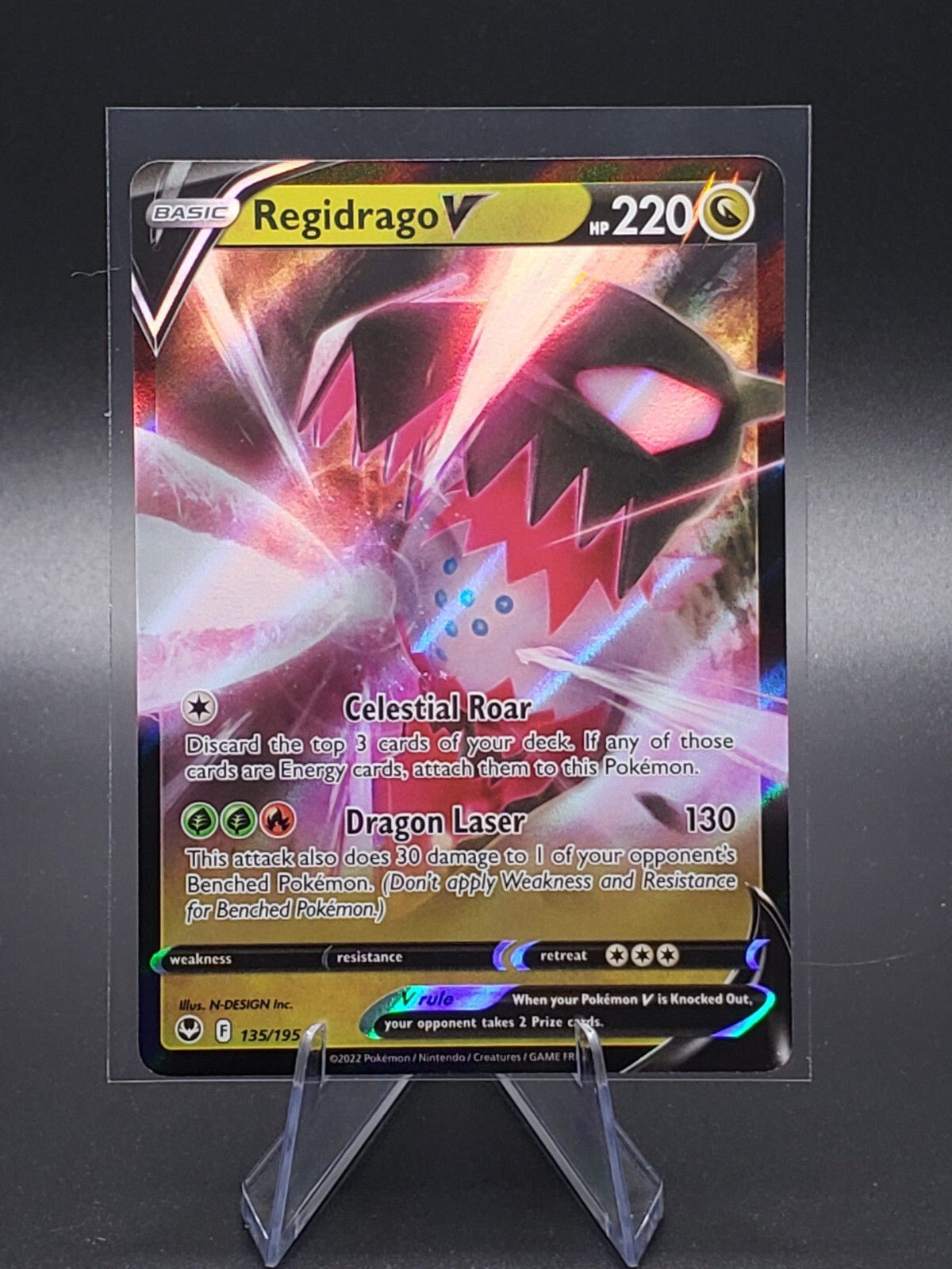 Pokémon TCG Regidrago V Sword & Shield - Silver Tempest 135/195 Holo Ultra Rare