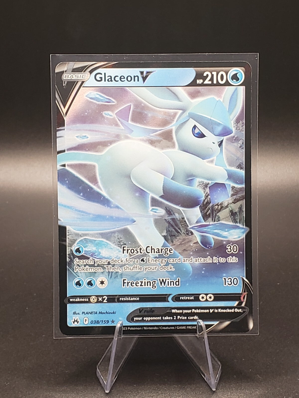 Glaceon V 038/159 Crown Zenith Holo