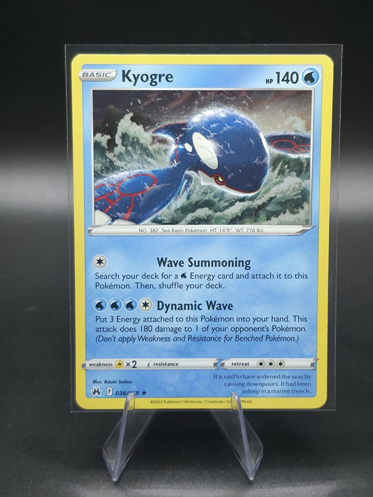 Kyogre 036/159 Crown Zenith Holo
