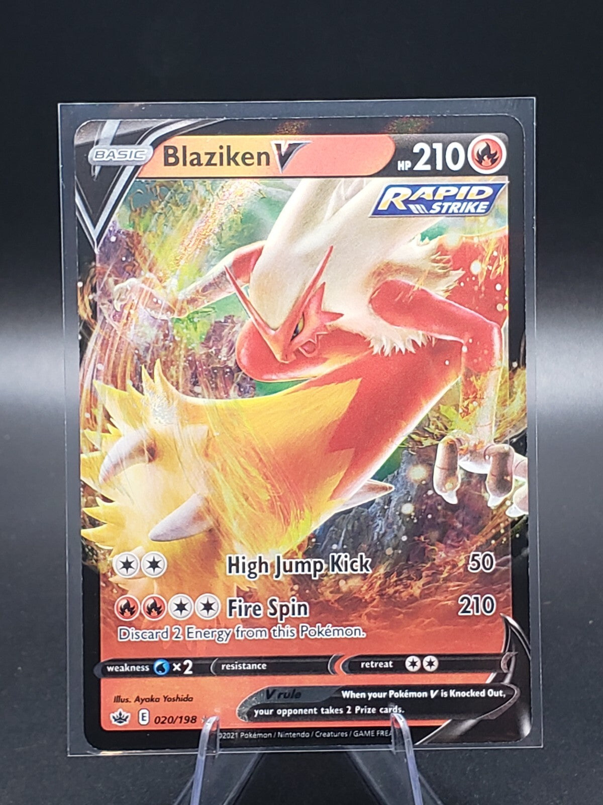 Blaziken V 020/198 Swsh06: Sword & Shield - Chilling Reign Holo