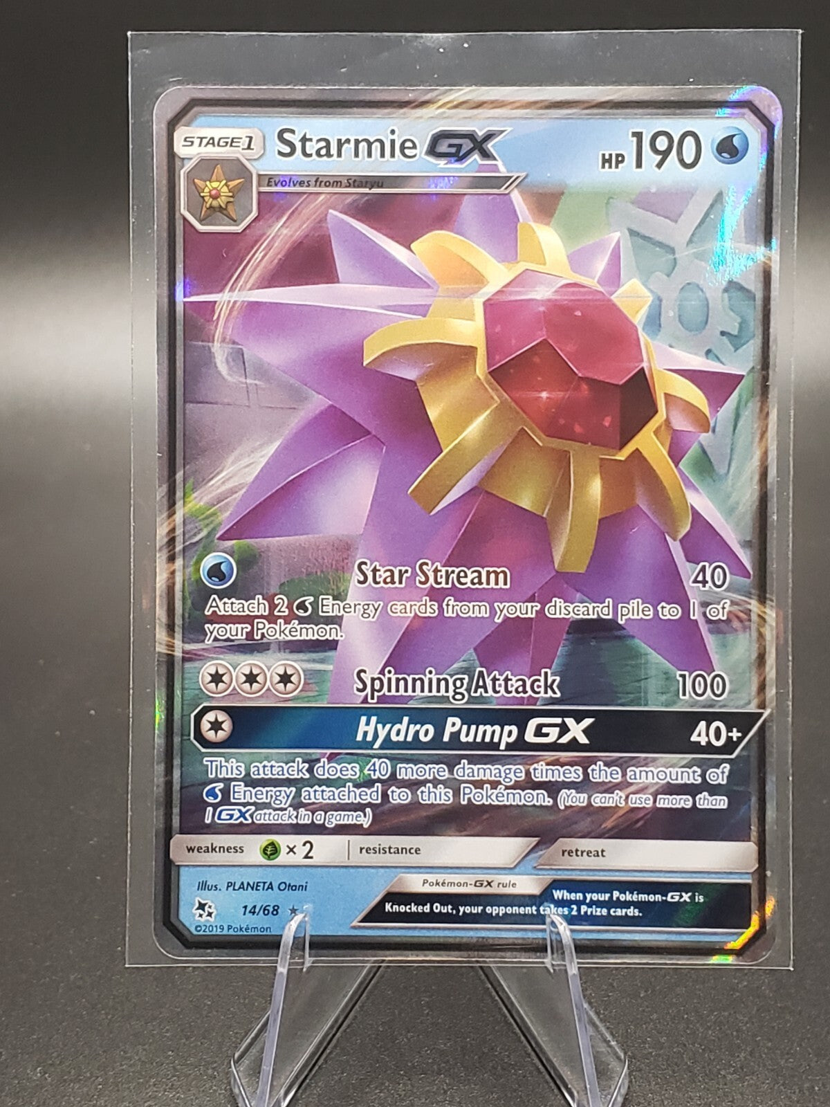 Starmie GX - 14/68 - Hidden Fates Ultra Rare - Pokémon TCG (NM)