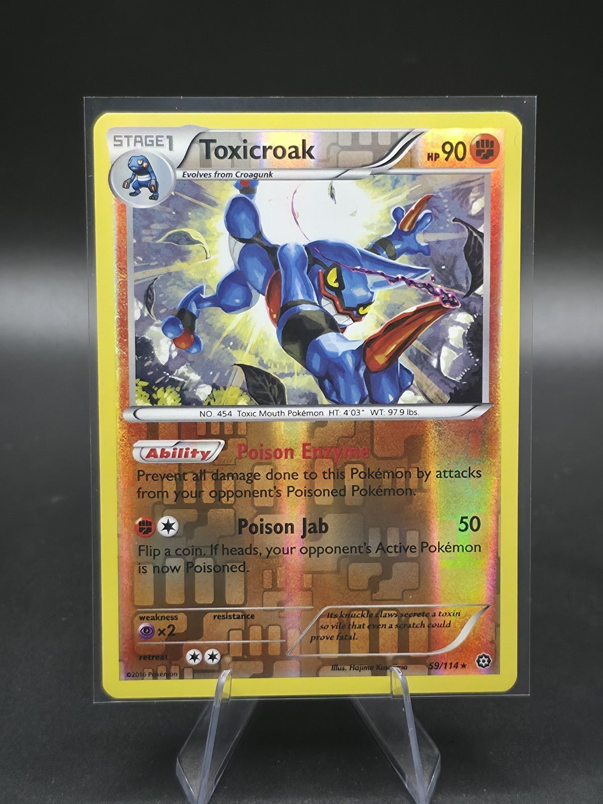 Toxicroak 59/114 XY-Steam Siege Reverse Holo