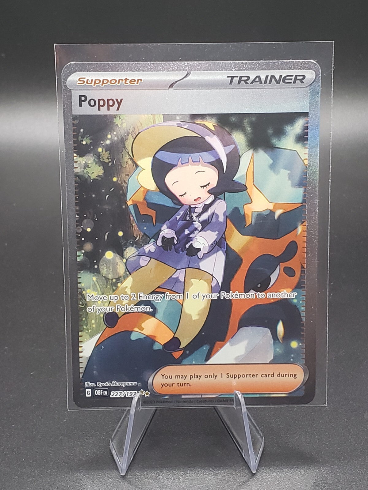 Pokémon TCG Poppy Sv03: Obsidian Flames 227/197 Holo Special Illustration Rare