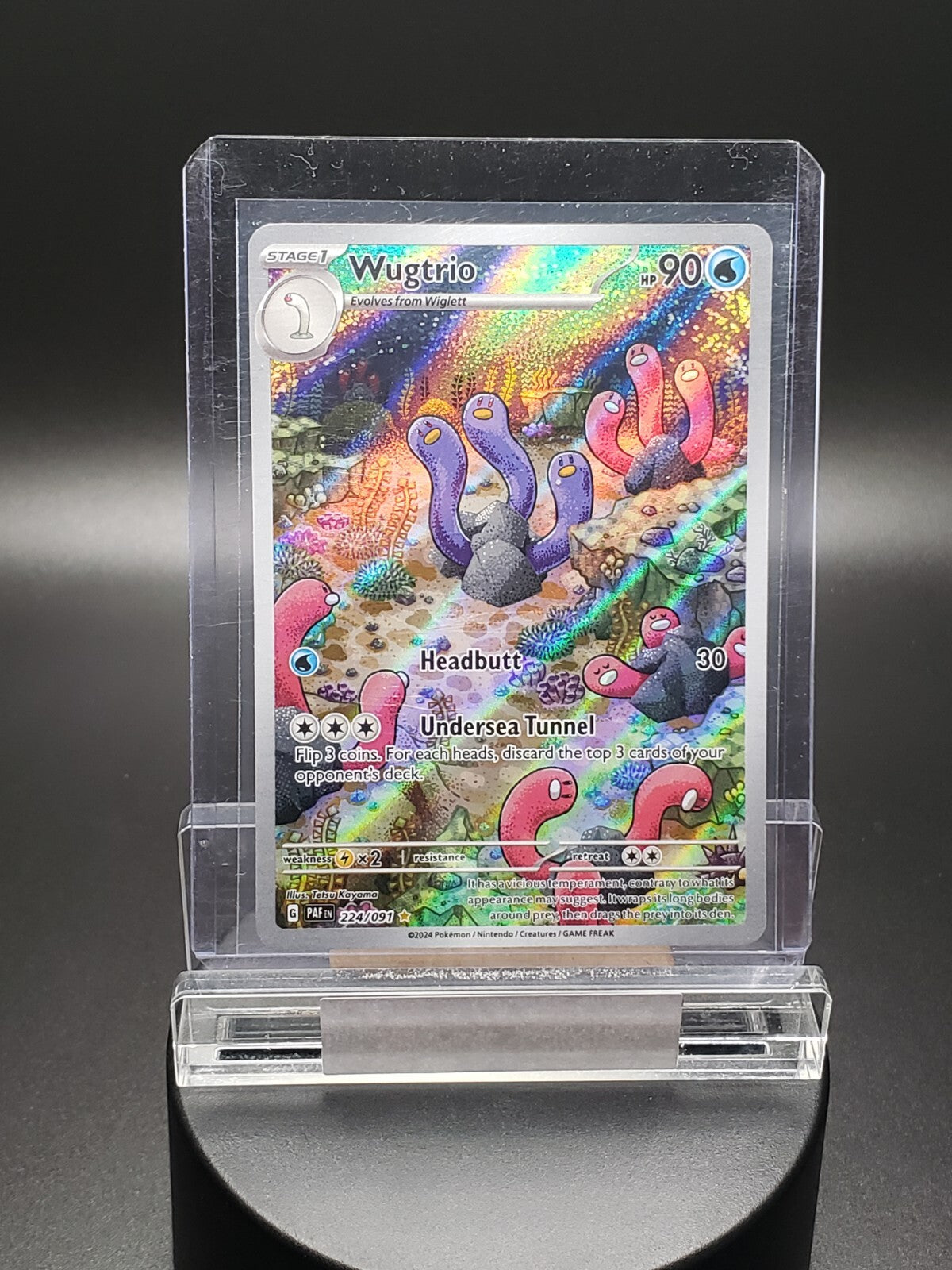 WUGTRIO 224/091 PALDEAN FATES POKEMON (ILLUSTRATION RARE, NM)