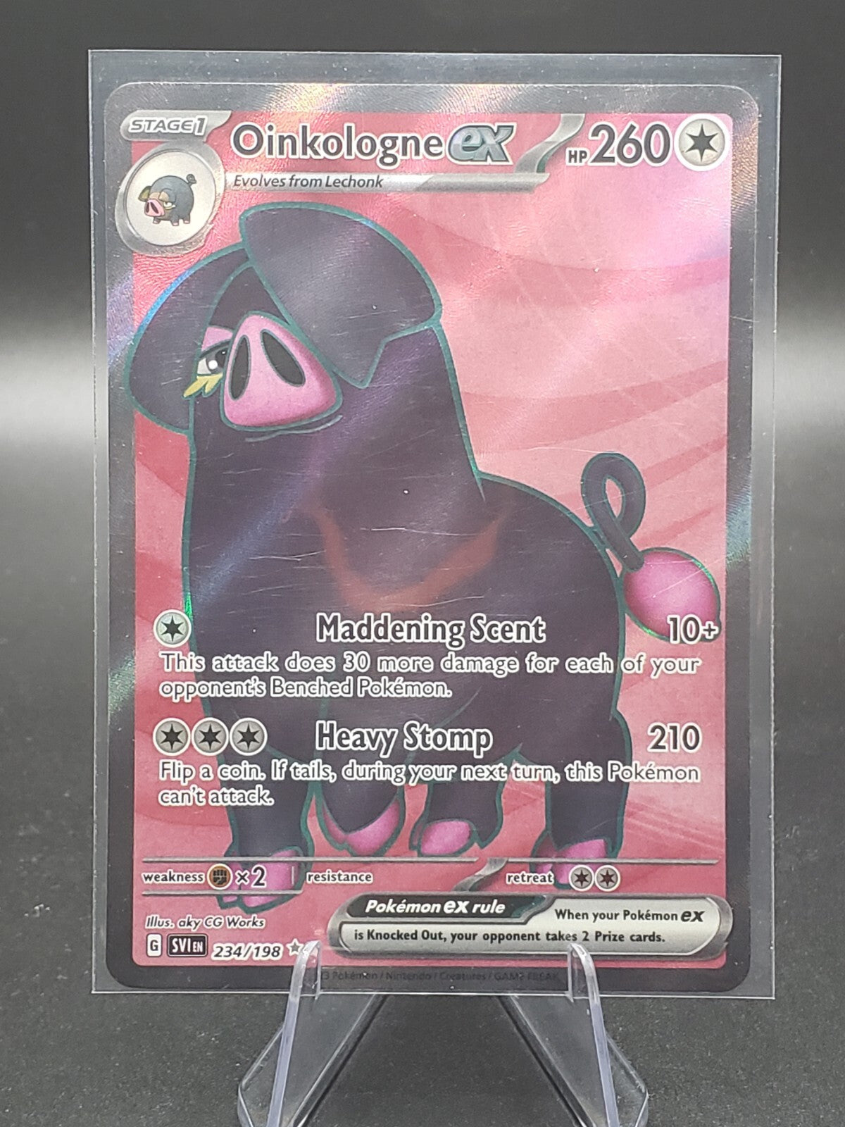 Pokémon TCG Oinkologne ex Scarlet & Violet Base Set 234/198 Holo Ultra Rare