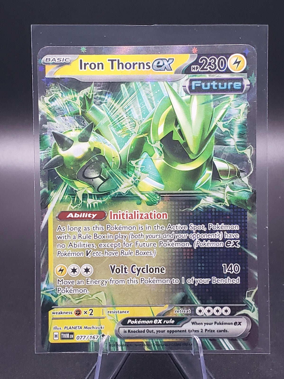 Pokémon TCG Iron Thorns ex Scarlet & Violet-Twilight Masquerade 077/167 Holo...