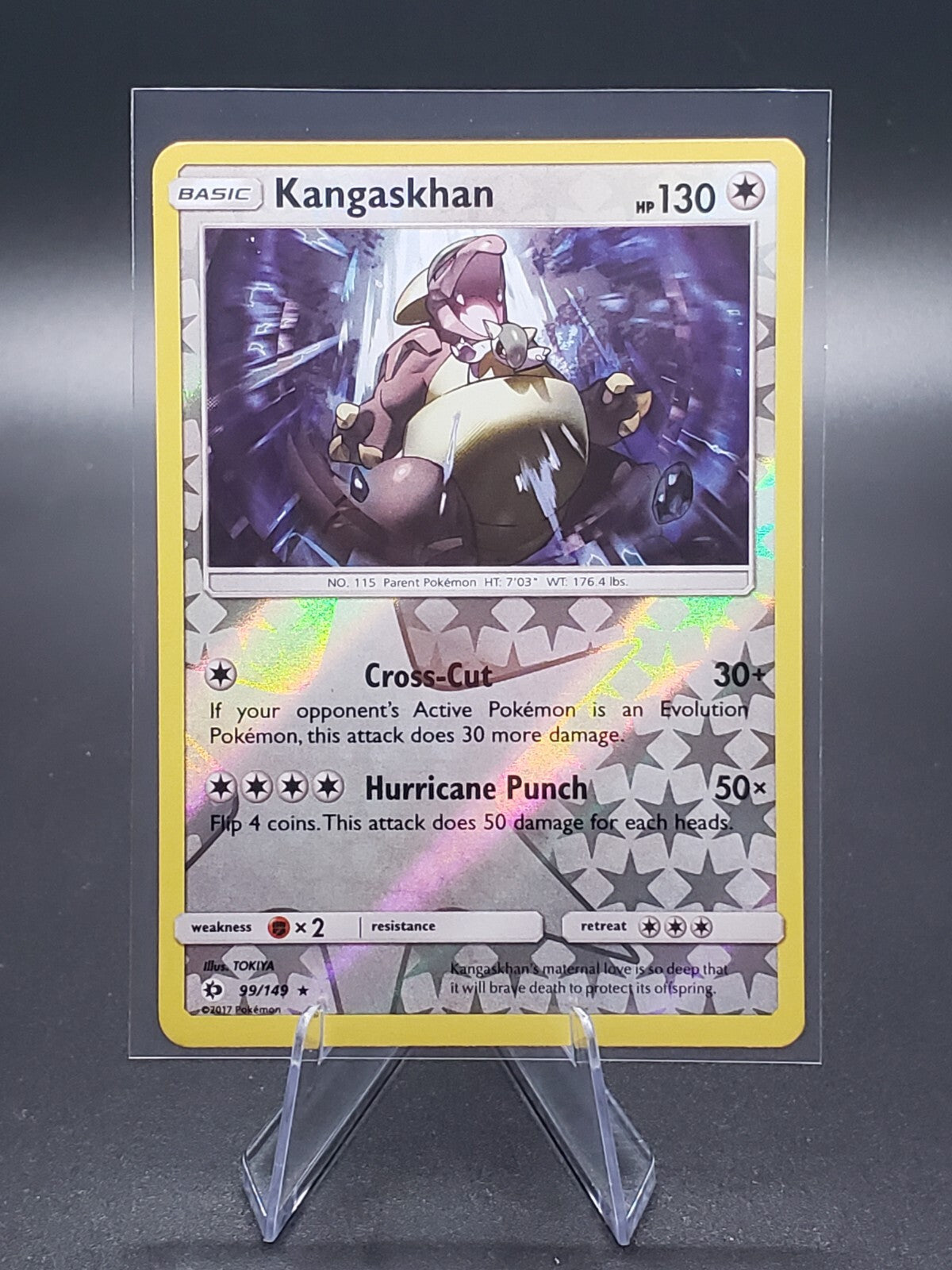 Kangaskhan 99/149 Sun & Moon Pokemon Reverse Holo Foil Rare Nice!