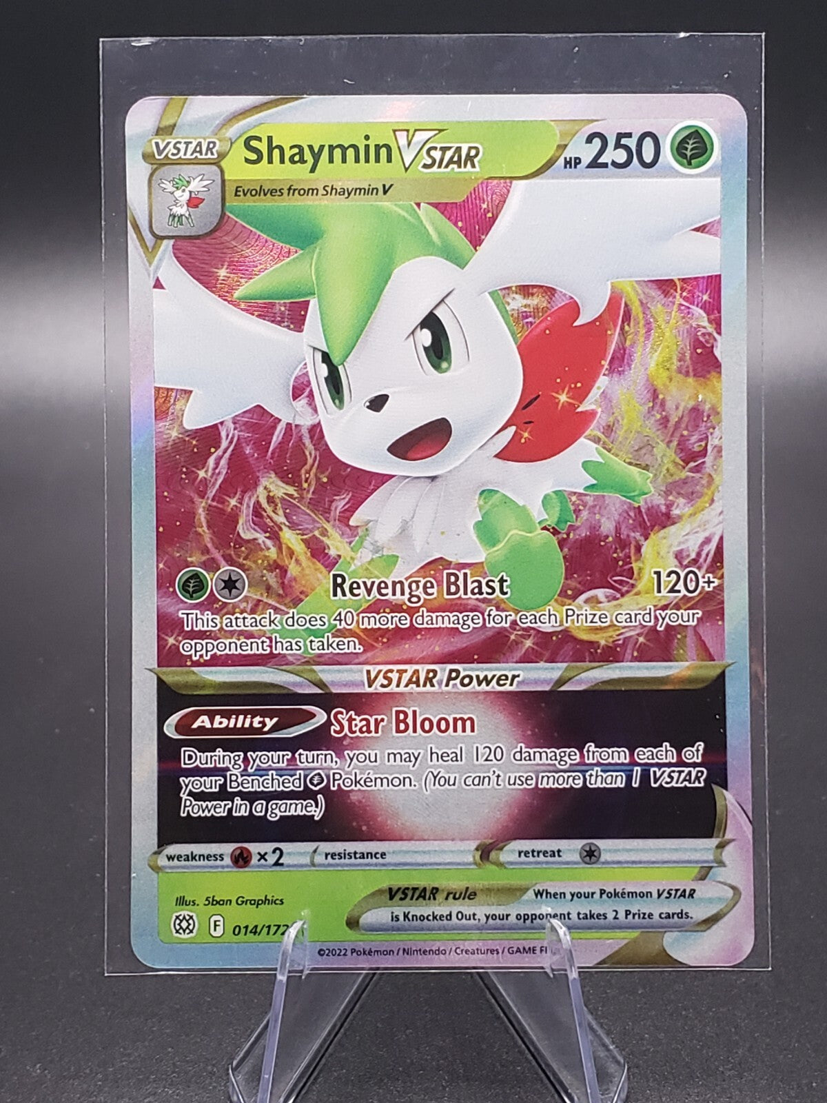 Pokemon Shaymin VSTAR - Ultra Rare - 14/172 - Brilliant Stars NM