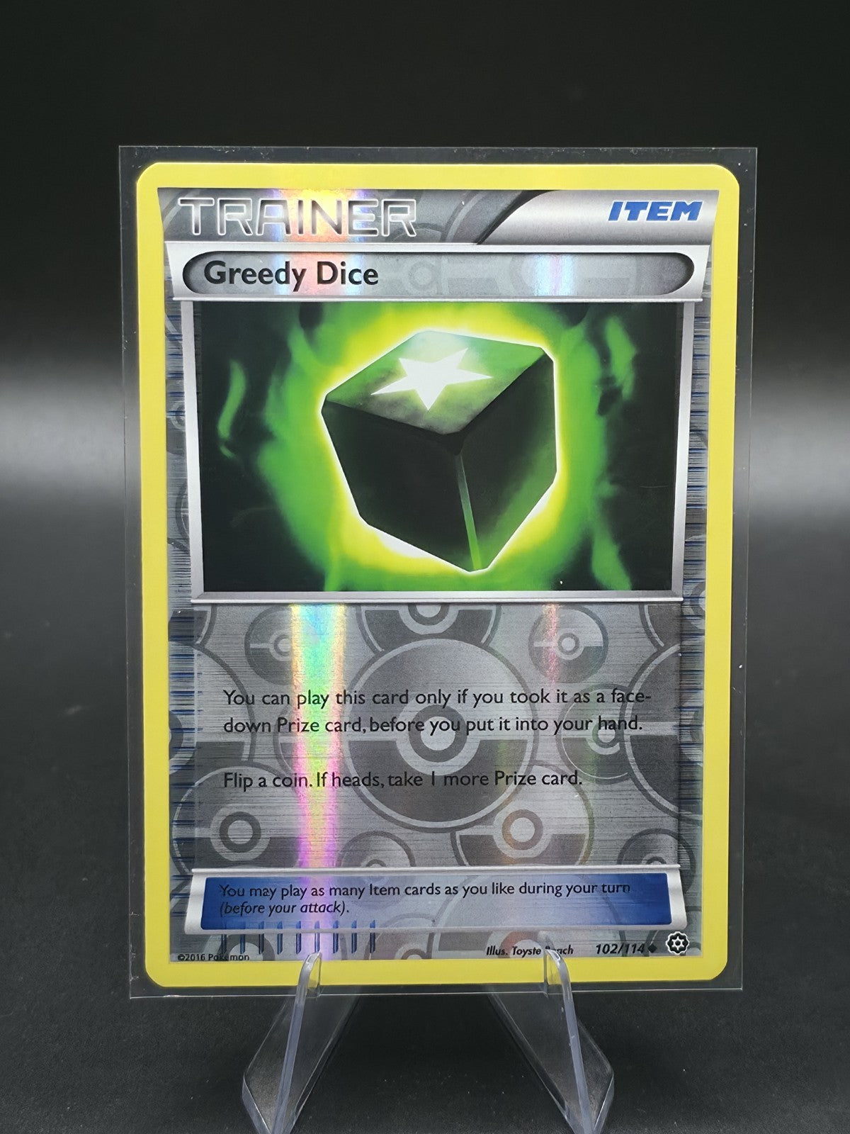 Greedy Dice 102/114 XY-Steam Siege Reverse Holo