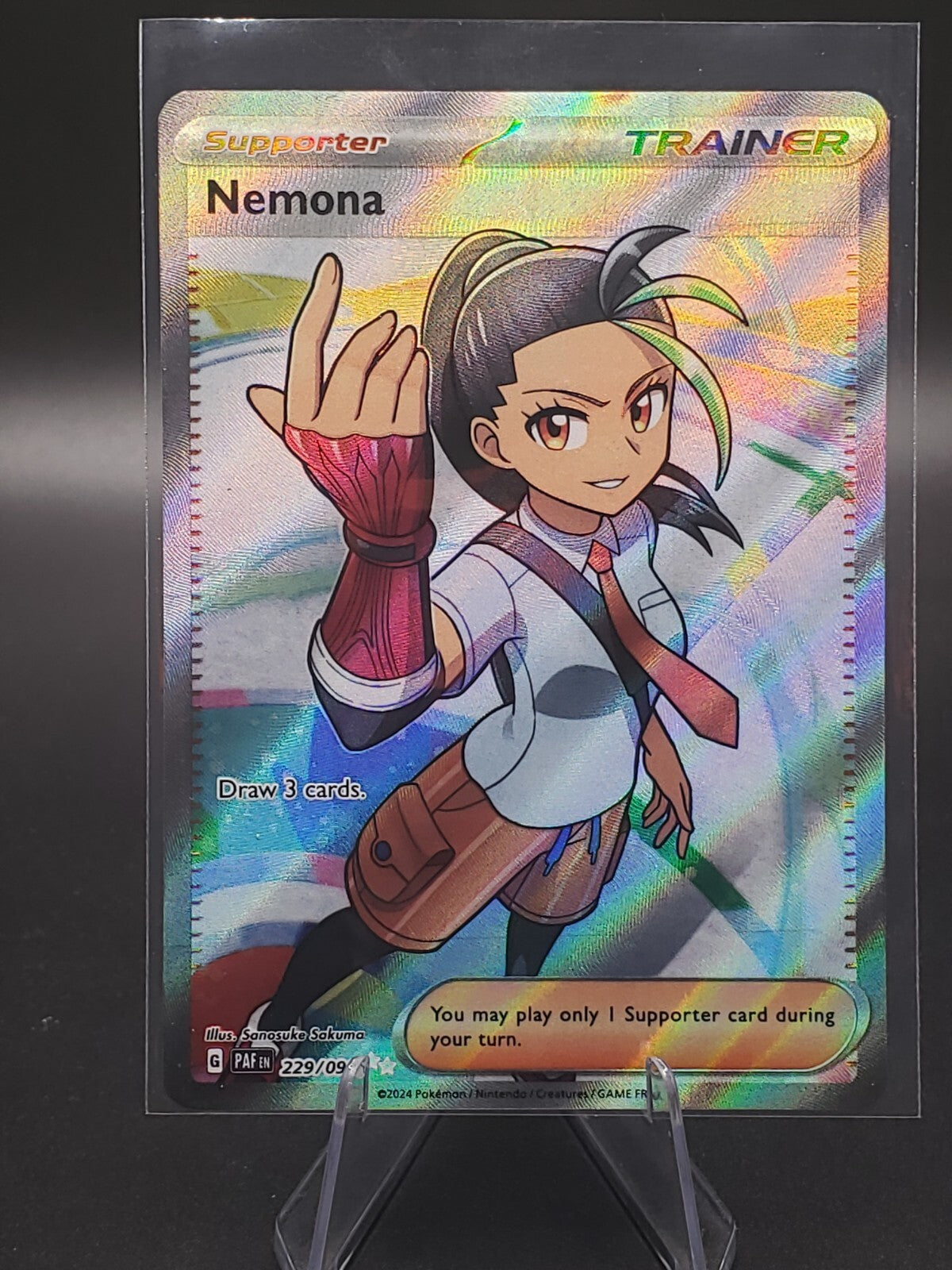 Pokémon TCG Nemona Scarlet & Violet: Paldean Fates 229/091 Holo Ultra Rare