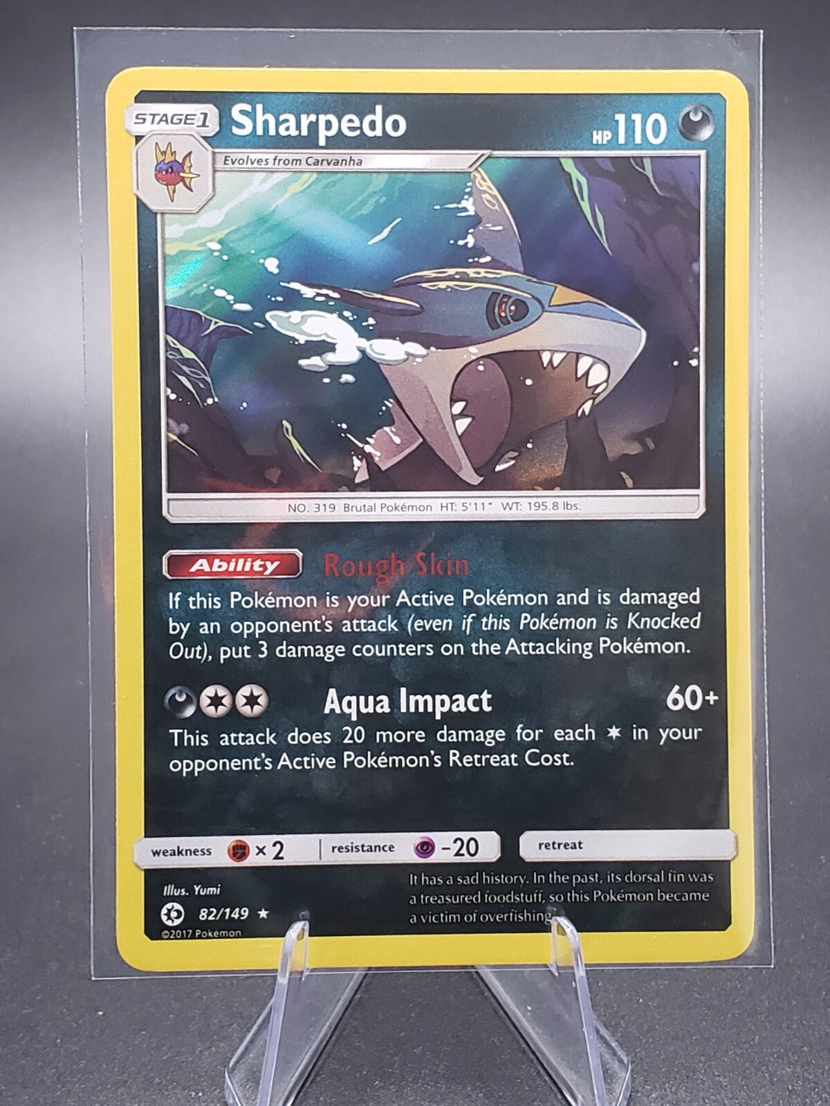 Pokémon TCG Sharpedo Sun & Moon 82/149 Holo Holo Rare