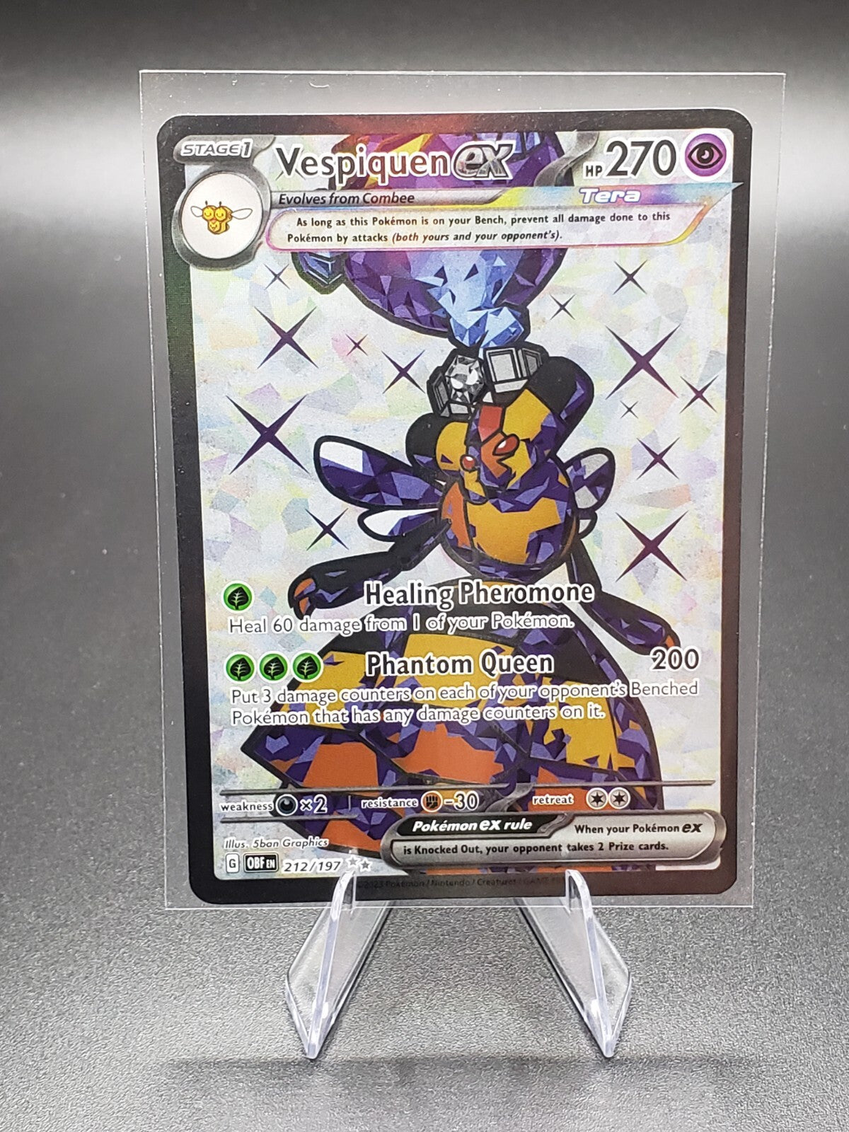 Vespiquen ex 212/197 Scarlet & Violet Obsidian Flames Ultra Rare Pokemon Card NM