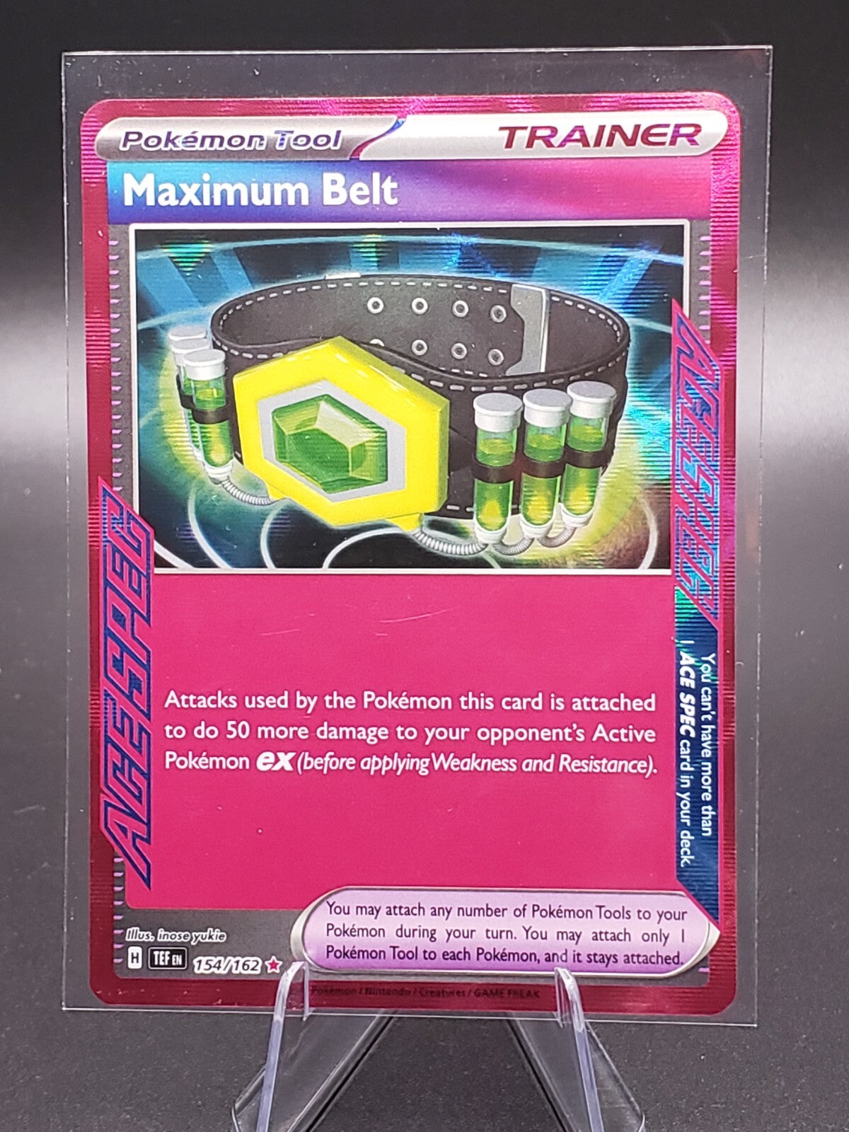 Pokemon  MAXIMUM BELT 154/162 - Temporal Forces - ACE SPEC HOLO - MINT
