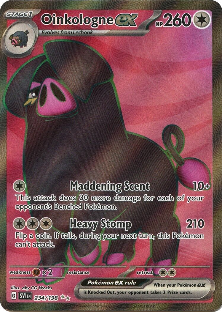 Pokémon TCG Oinkologne ex Scarlet & Violet Base Set 234/198 Holo Ultra Rare