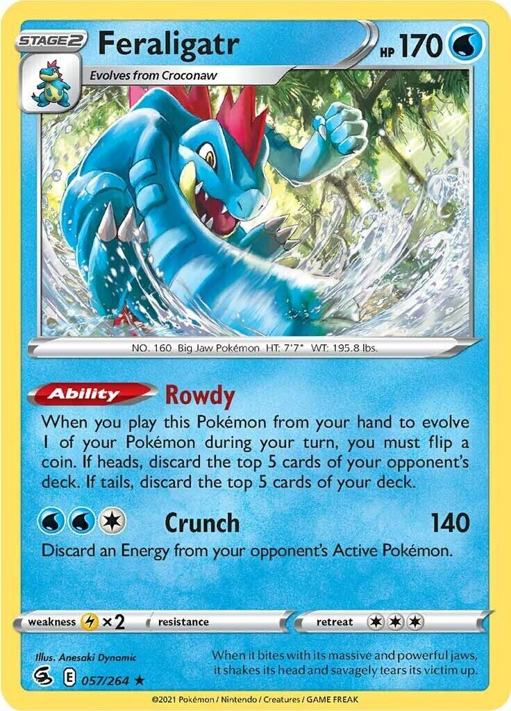 Feraligatr 057/264 Swsh08: Fusion Strike Holo