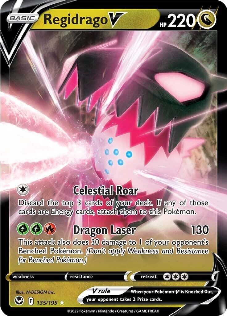 Pokémon TCG Regidrago V Sword & Shield - Silver Tempest 135/195 Holo Ultra Rare
