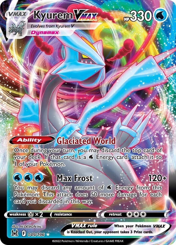 Pokémon TCG Kyurem VMAX Sword & Shield - Lost Origin 049/196 Holo Ultra Rare