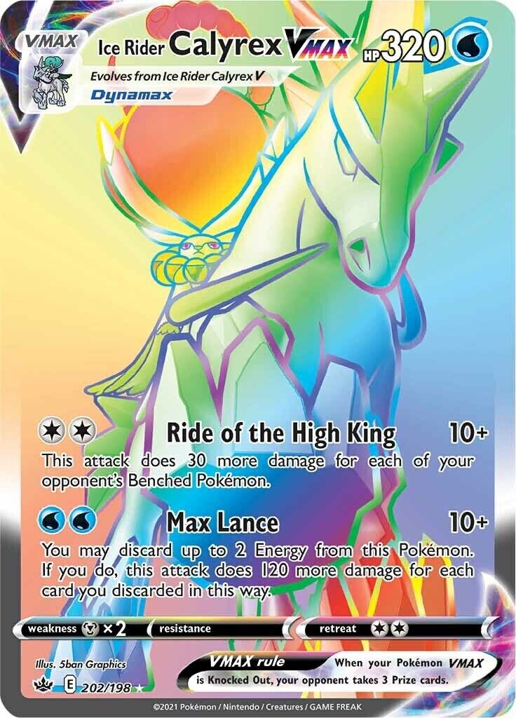 Ice Rider Calyrex VMAX (Secret) 202/198 Swsh06: Sword & Shield - Chilling Reign