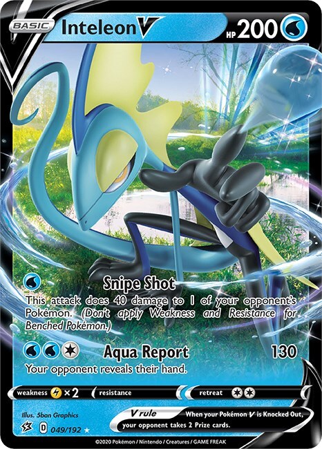 Pokémon TCG Inteleon V Rebel Clash 049/192 Holo Ultra Rare
