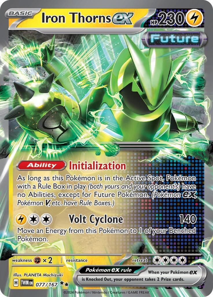 Pokémon TCG Iron Thorns ex Scarlet & Violet-Twilight Masquerade 077/167 Holo...