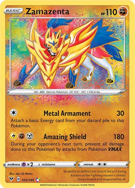 Zamazenta 102/185 Swsh04: Vivid Voltage Holo