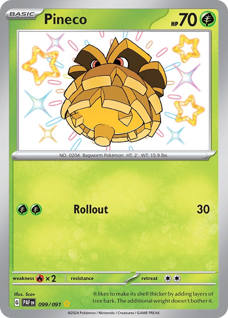 Pineco 099/091 Sv: Paldean Fates Holo
