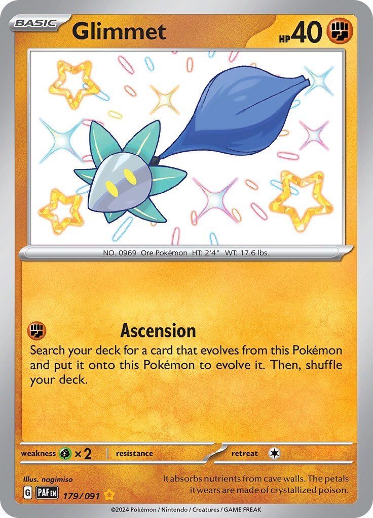 Pokémon TCG Glimmet Scarlet & Violet: Paldean Fates 179/091 Holo Shiny Rare