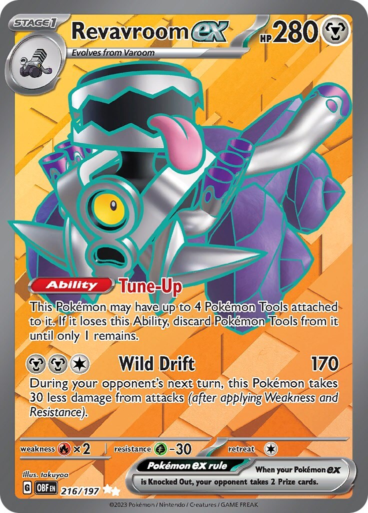 Revavroom ex 216/197 Sv03: Obsidian Flames Holo