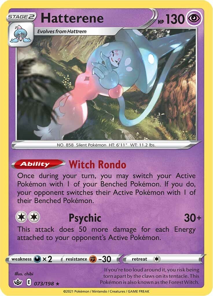 Hatterene 073/198 Swsh06: Sword & Shield - Chilling Reign Holo