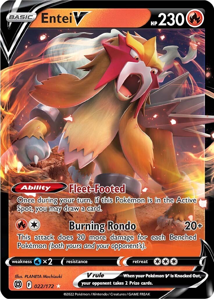 Entei V 022/172 Swsh09: Brilliant Stars Holo