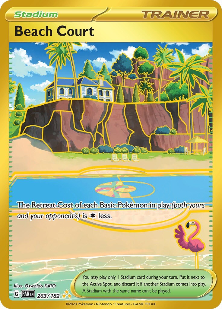 Pokémon TCG Beach Court Paradox Rift 263/182 Holo Hyper Rare