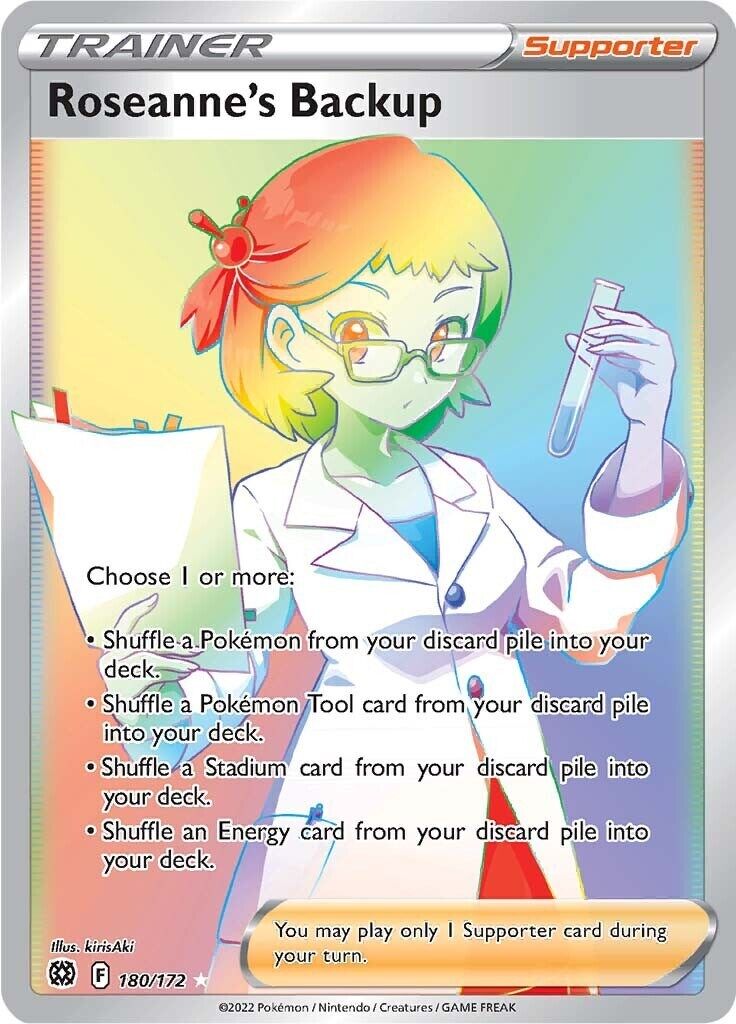 Pokémon TCG Roseannes Backup Brilliant Stars 180/172 Holo Secret Rare